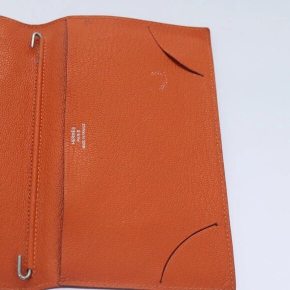 HERMES Agenda Vision Day Planner Cover Leather Orange Silver - Picture 14 of 16